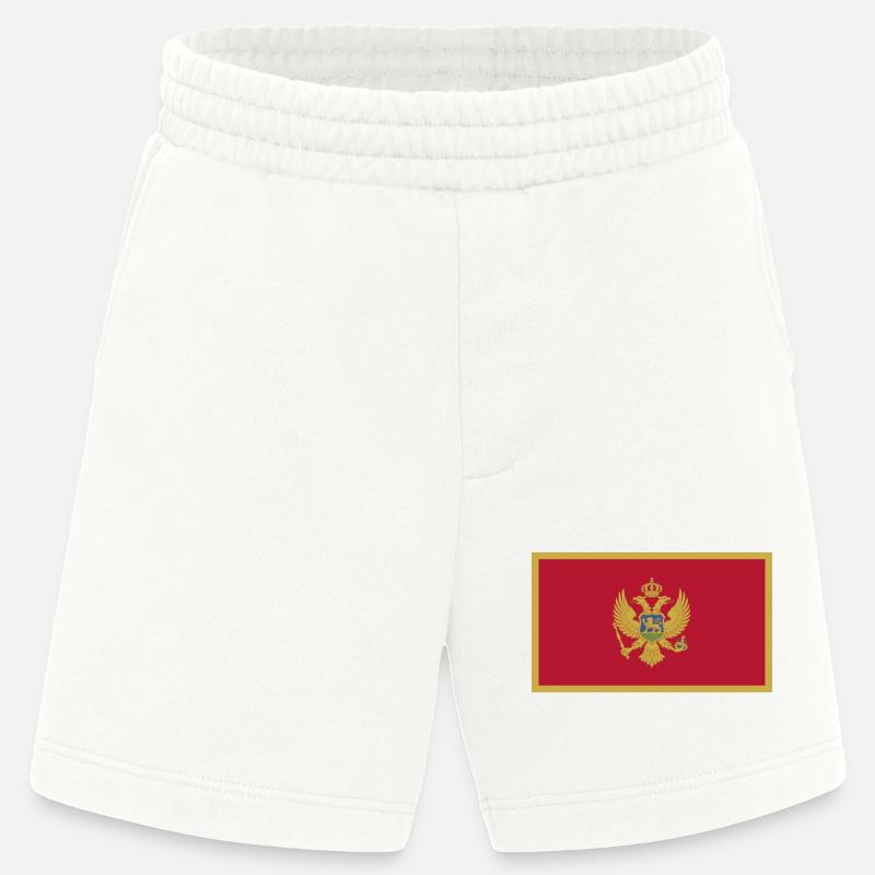 Montenegro Flagge - Heavyweight Shorts - made by SPREAD  - OFF WHITE