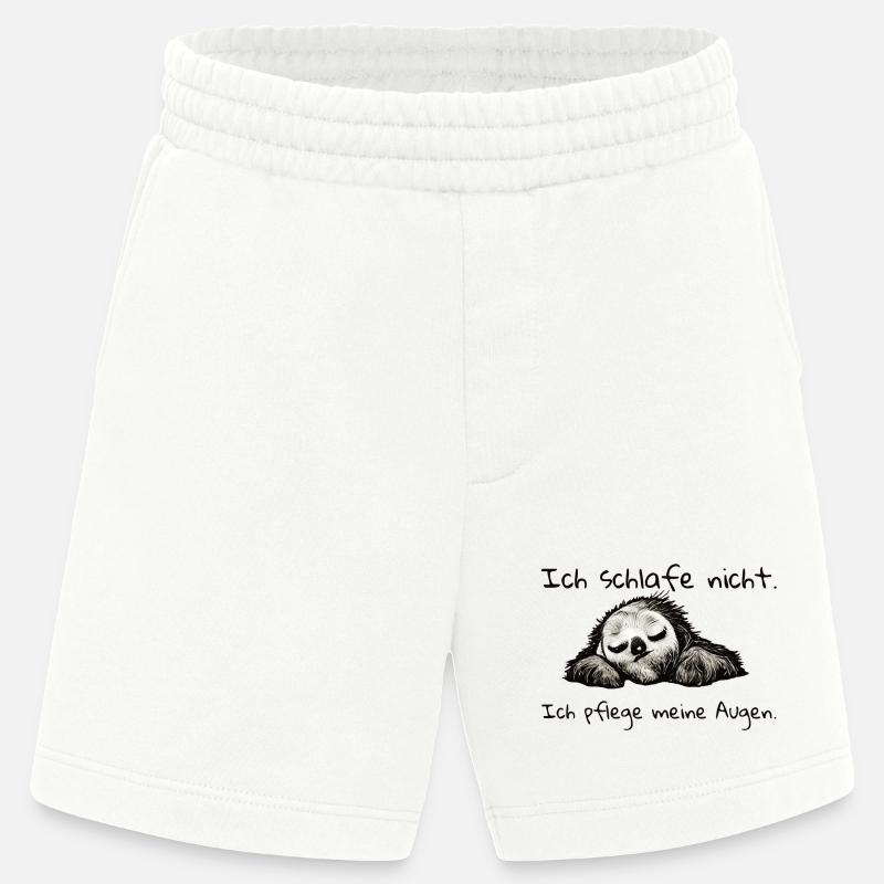 Faultier ich schlafe nicht - Heavyweight Shorts - made by SPREAD  - OFF WHITE