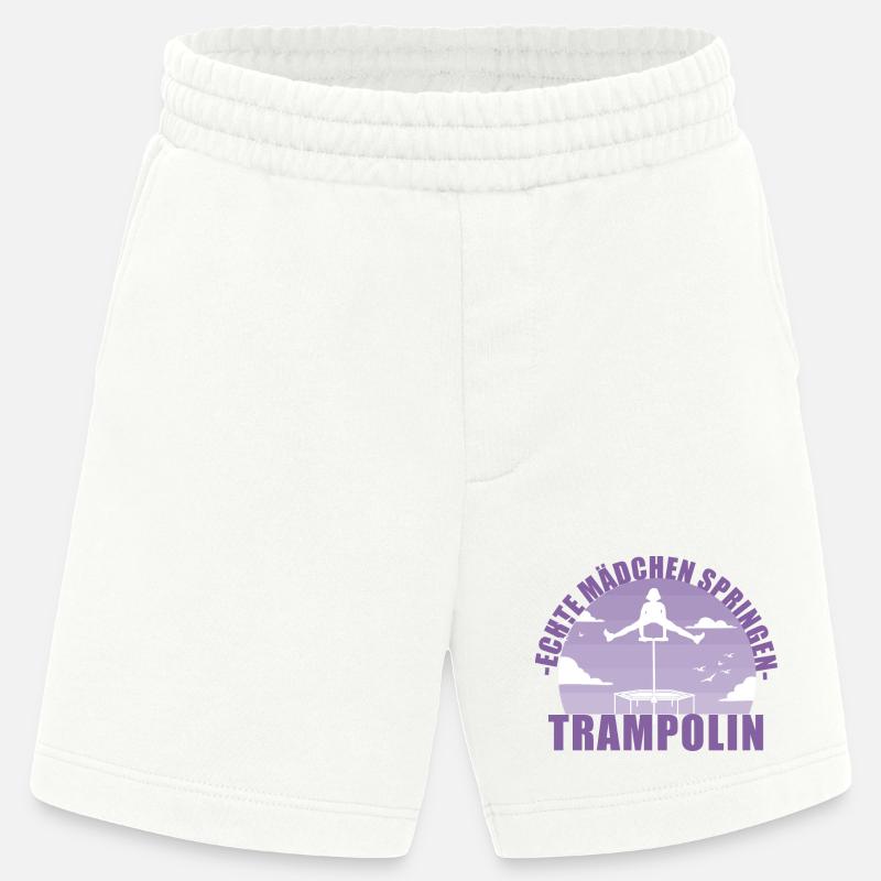 Echte Mädchen springen Trampolin Geschenk - Heavyweight Shorts - made by SPREAD  - OFF WHITE
