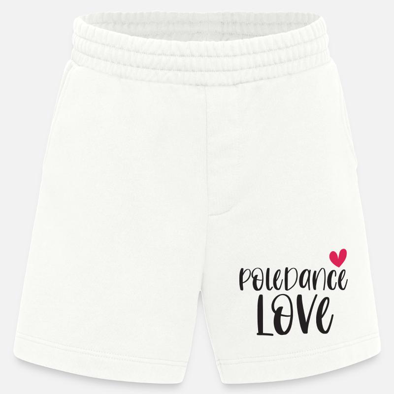 Pole Dance Dancer Poledancing Love Gift - Short bio épais fabriqué en UE - OFF WHITE