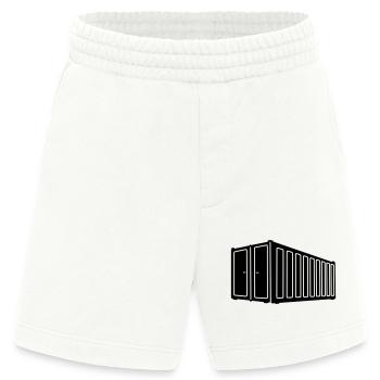 Logo logistique de l’image shadow du conteneur maritime - Short bio épais fabriqué en UE - OFF WHITE - Devant