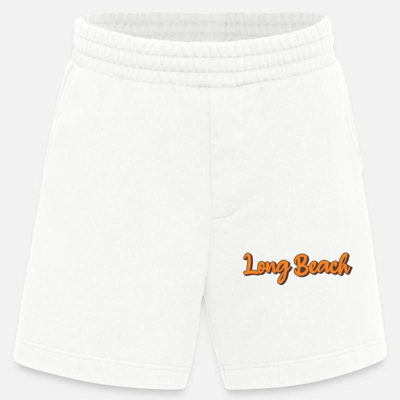 Script rétro de Long Beach - Short bio épais fabriqué en UE - OFF WHITE