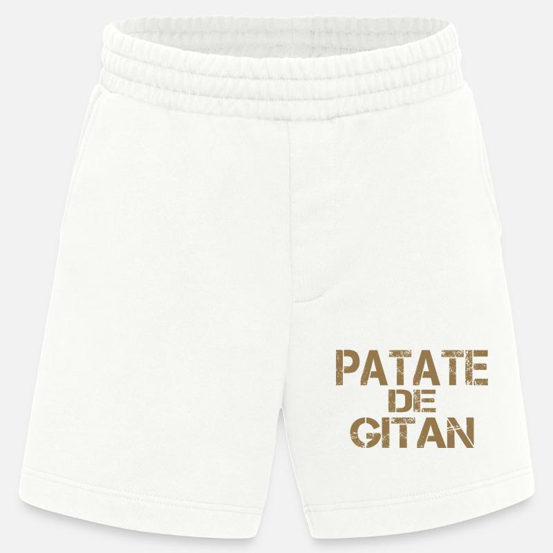 Patate GITAN ocre - Short bio épais fabriqué en UE - OFF WHITE