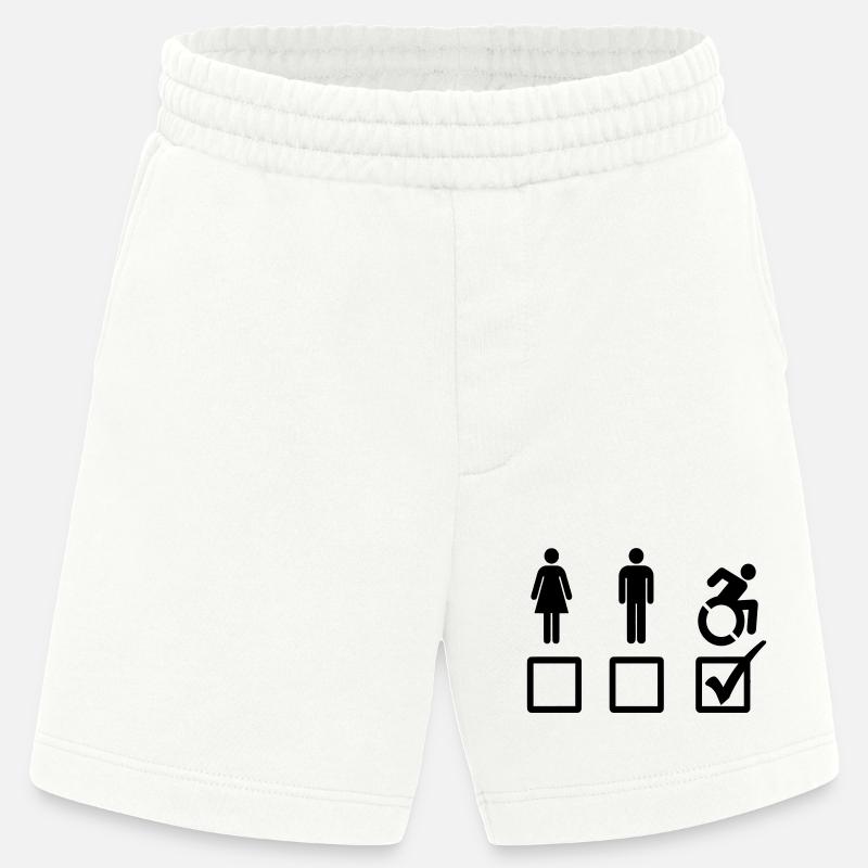 Alle Rollstuhlfahrer sind geeignet* - Heavyweight Shorts - made by SPREAD  - OFF WHITE