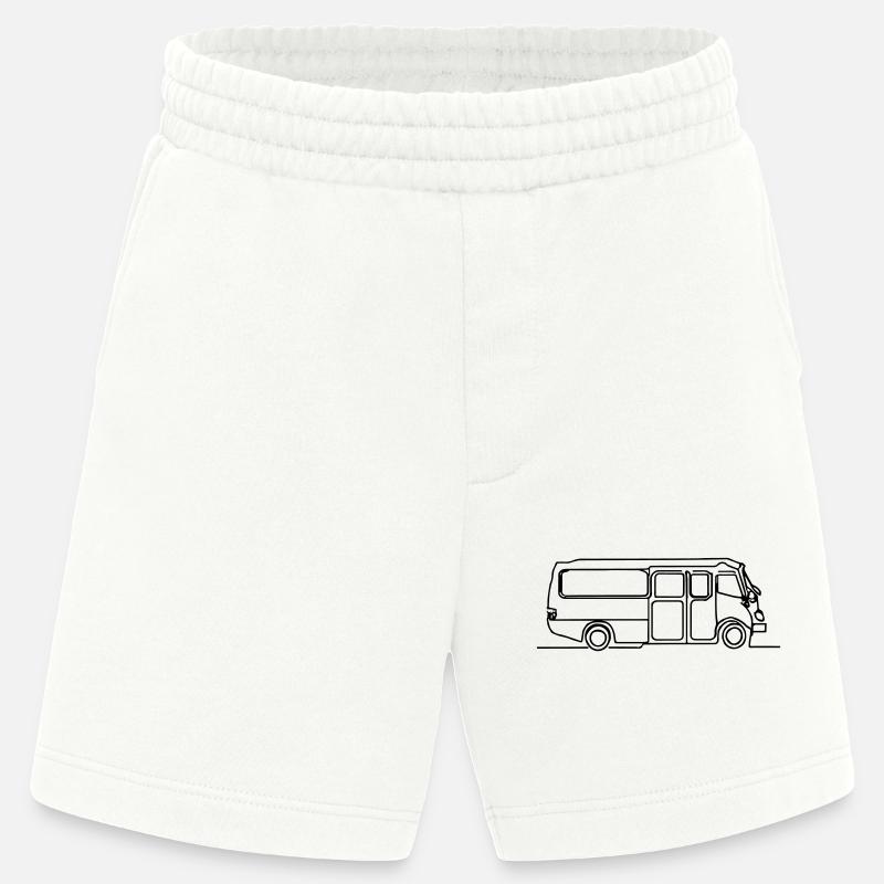 Dessin animé de bus - Short bio épais fabriqué en UE - OFF WHITE