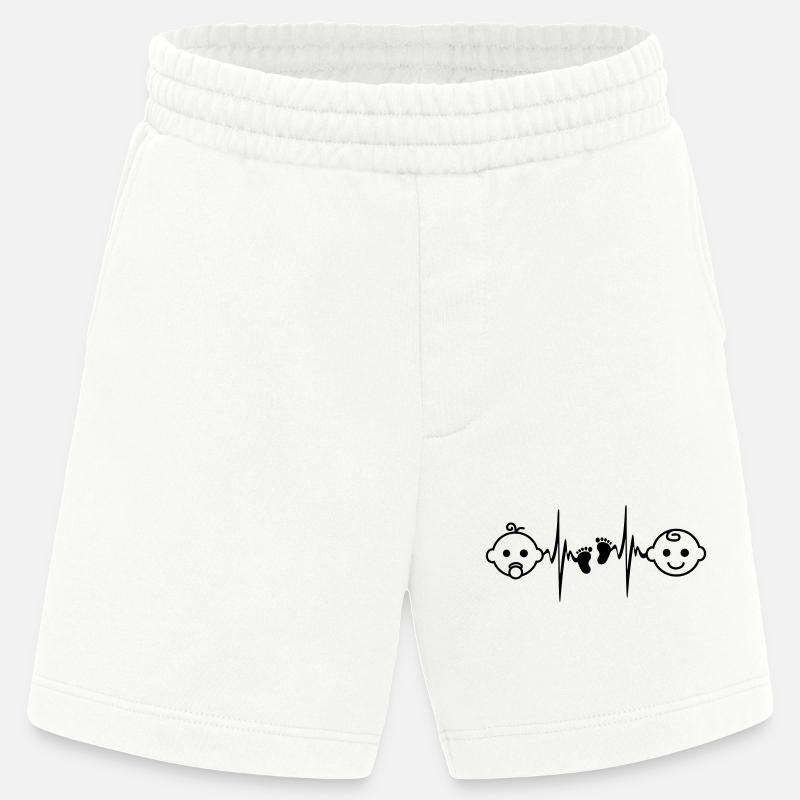 Baby Mädchen oder Junge - Heavyweight Shorts - made by SPREAD  - OFF WHITE