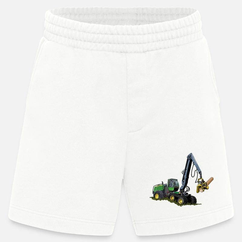 Harvester, Holzerntemaschine - Heavyweight Shorts - made by SPREAD  - OFF WHITE