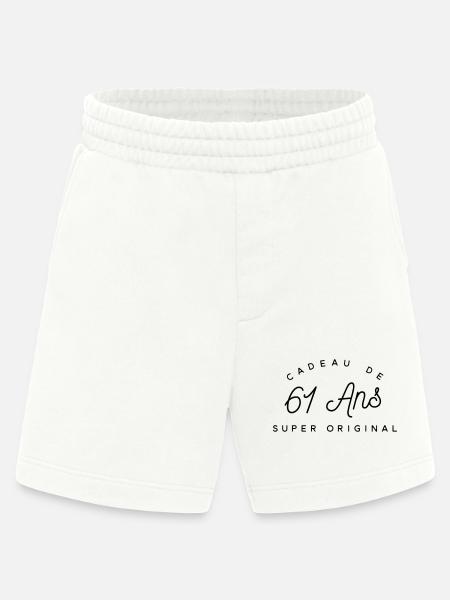 Cadeau 61 ans  - Short bio épais fabriqué en UE - OFF WHITE