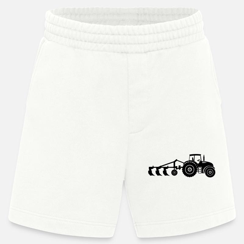 Acker-Traktor-Pflug - Heavyweight Shorts - made by SPREAD  - OFF WHITE
