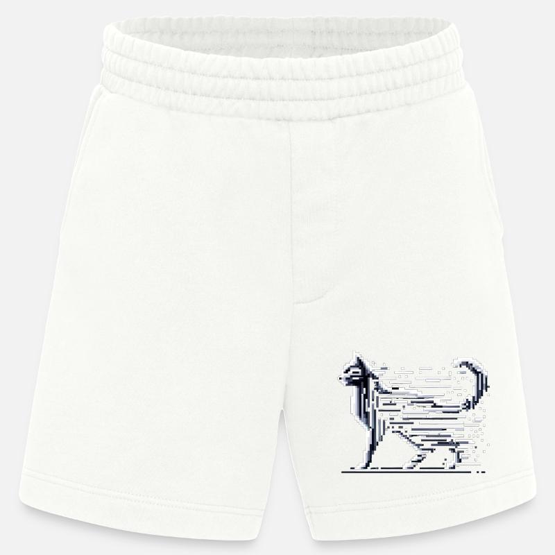 Pixel Katze - Heavyweight Shorts - made by SPREAD  - OFF WHITE