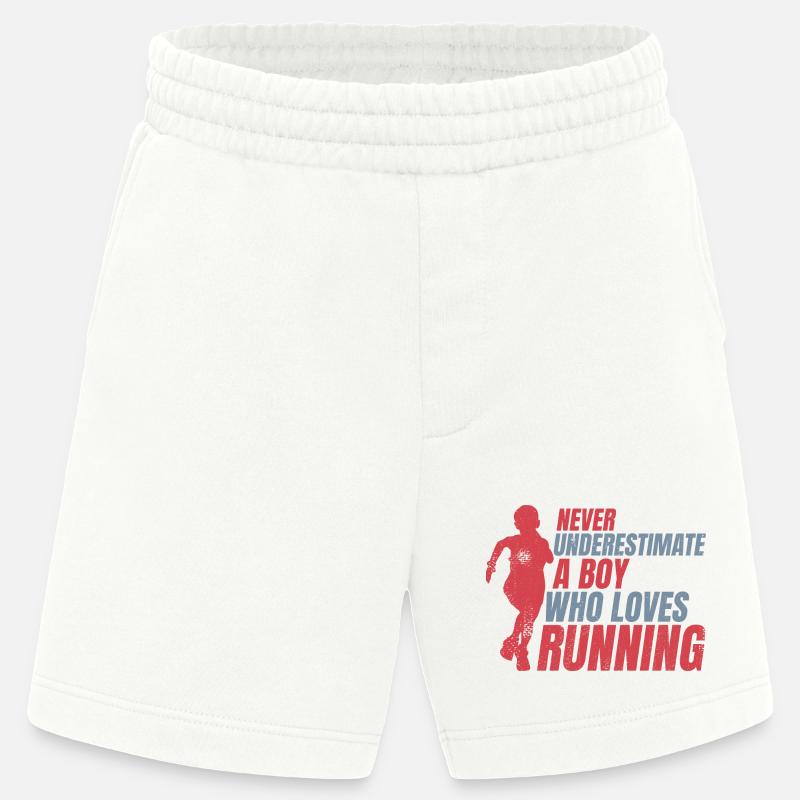 Never underestimate a small runner - Heavyweight Shorts - made by SPREAD - OFF WHITE