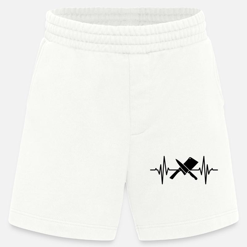 Hackbeil Herzklopfen - Heavyweight Shorts - made by SPREAD  - OFF WHITE