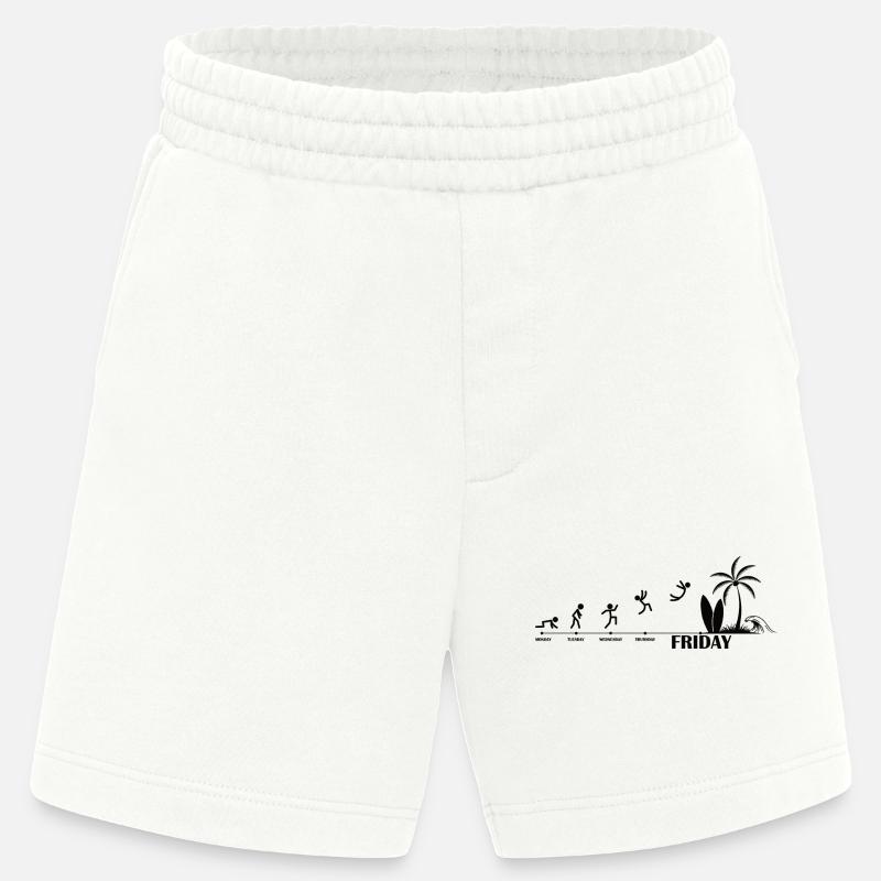 Enfin, Friday Beach Evolution - Short bio épais fabriqué en UE - OFF WHITE