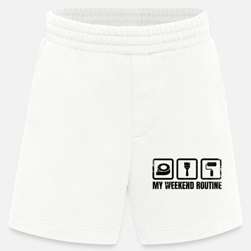 Painter Weekend Routine - Heavyweight Shorts - made by SPREAD  - OFF WHITE