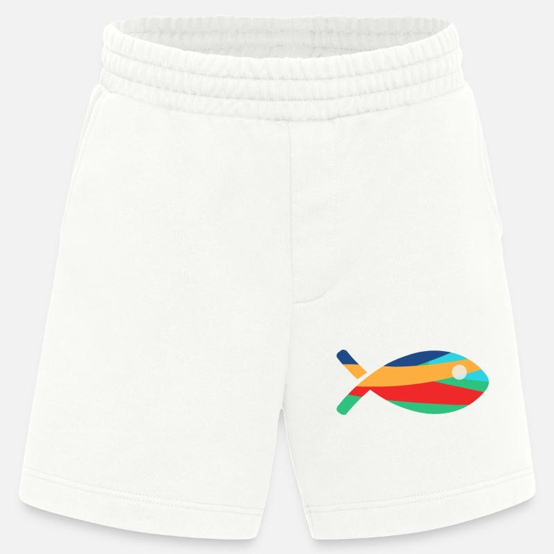 POISSON. - Short bio épais fabriqué en UE - OFF WHITE