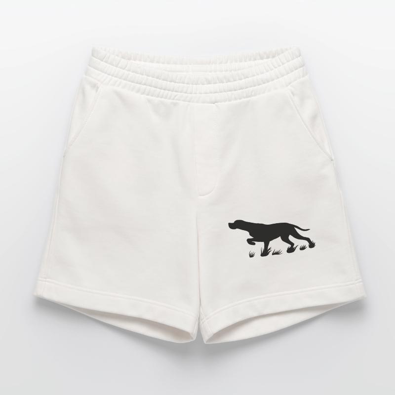 black pointer protruding Heavyweight Shorts - made by SPREAD 