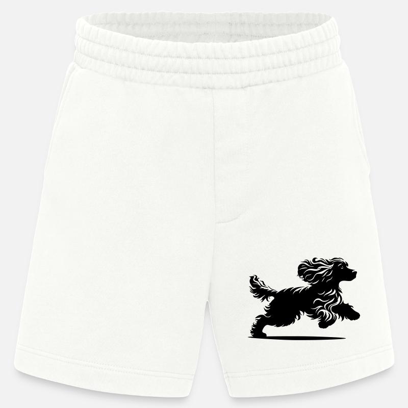Cocker Spaniel - Heavyweight Shorts - made by SPREAD  - OFF WHITE