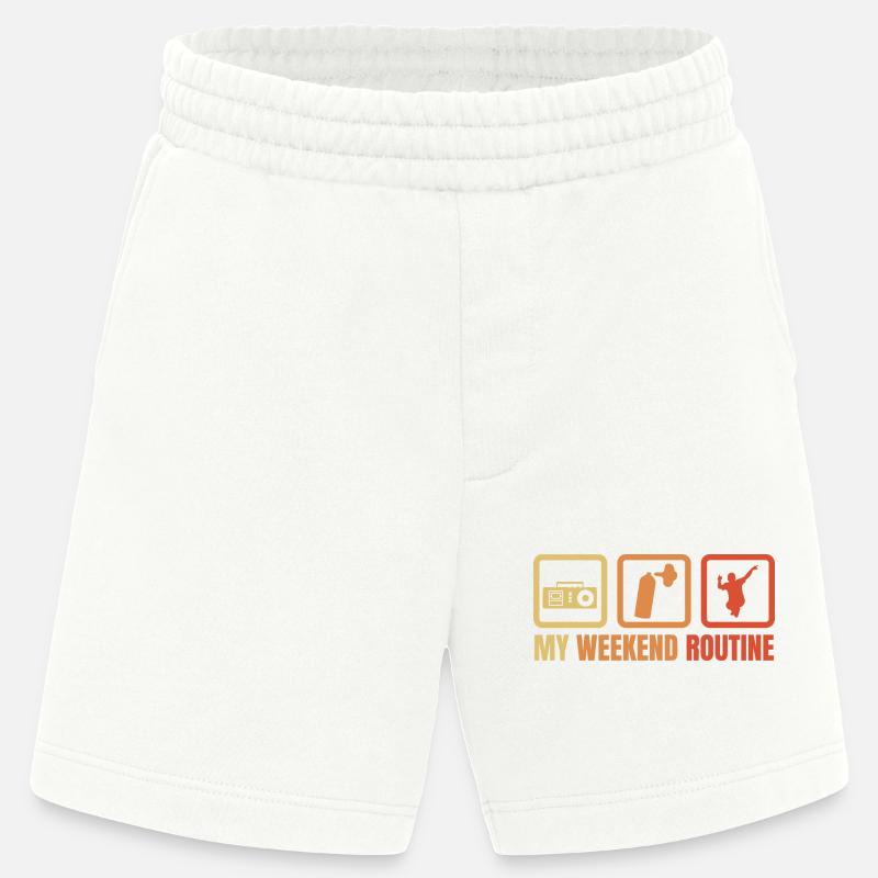 Break Dancer Weekend Routine - Heavyweight Shorts - made by SPREAD  - OFF WHITE