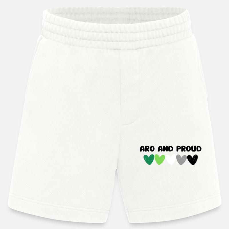 Aromantisch und stolz - Heavyweight Shorts - made by SPREAD  - OFF WHITE