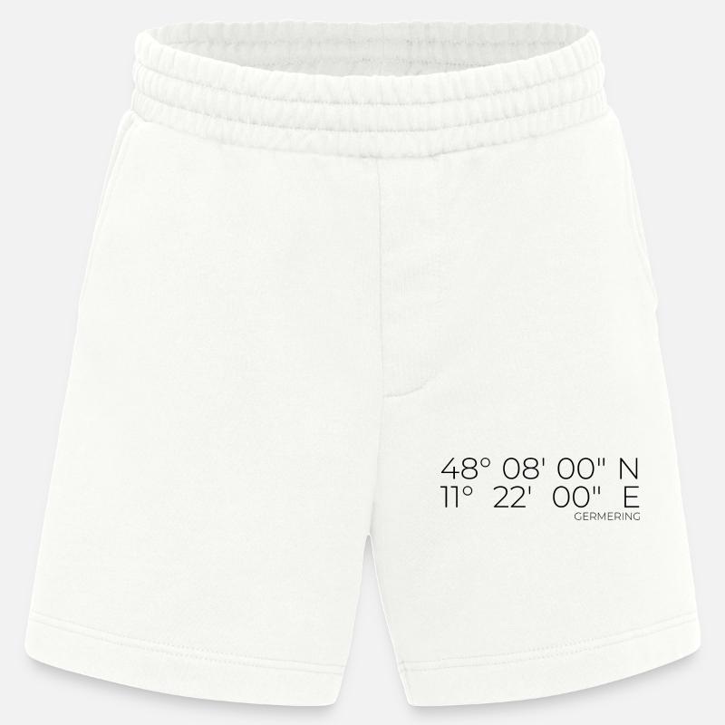Coordinates Germering, Bavaria - Heavyweight Shorts - made by SPREAD - OFF WHITE