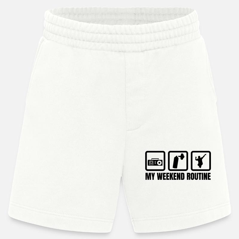 Ma routine du week-end - Short bio épais fabriqué en UE - OFF WHITE
