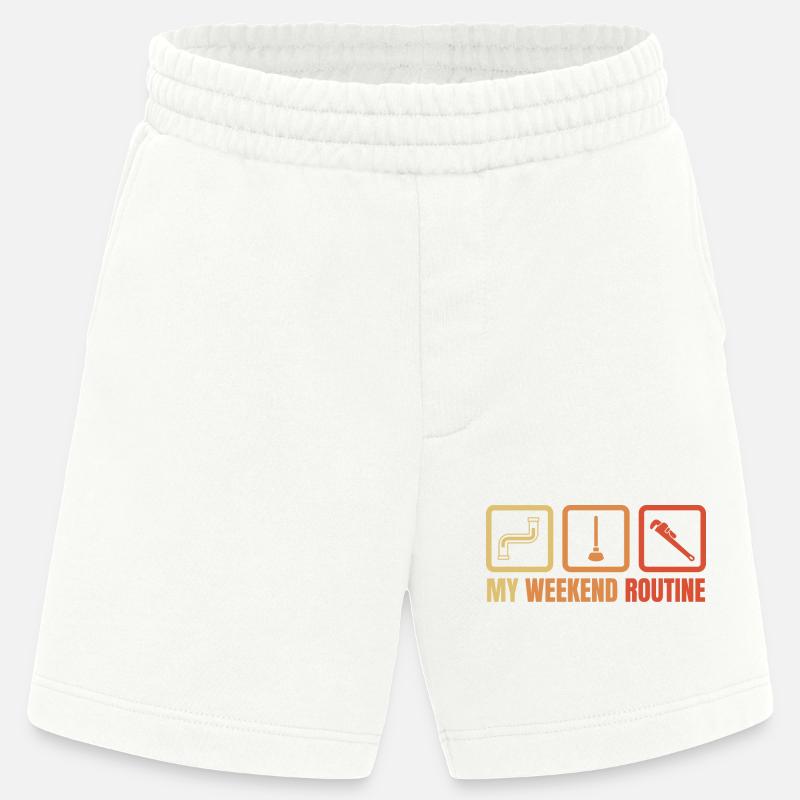 Klempner Wochenendroutine - Heavyweight Shorts - made by SPREAD  - OFF WHITE