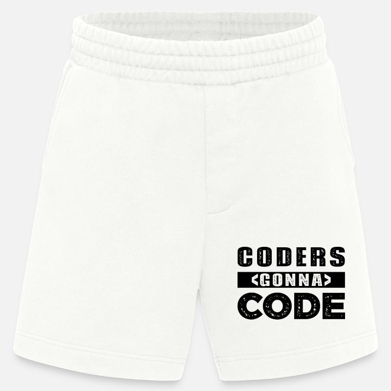 Coders Gonna Code - Heavyweight Shorts - made by SPREAD  - OFF WHITE