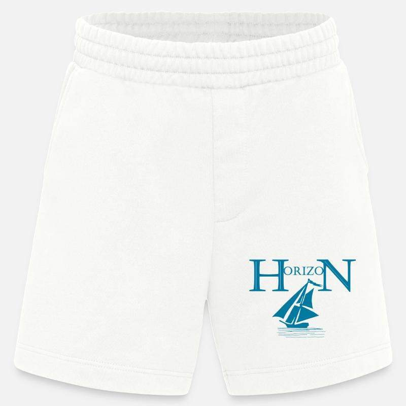 Boot und Horizont - Heavyweight Shorts - made by SPREAD  - OFF WHITE