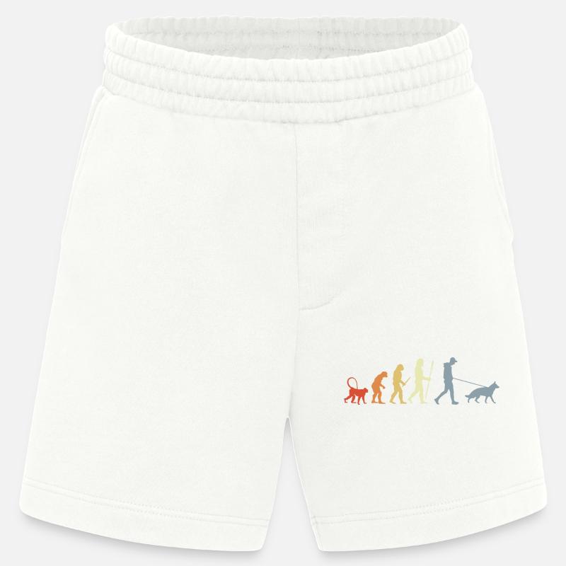 German Shepherd Owner Evolution - Heavyweight Shorts - made by SPREAD  - OFF WHITE