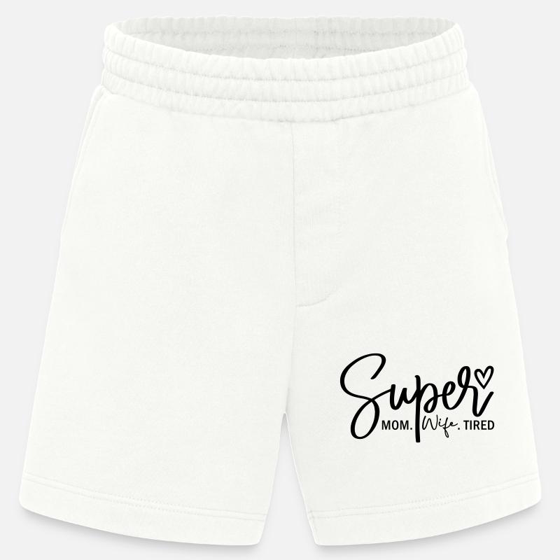 Super-Mama - Heavyweight Shorts - made by SPREAD  - OFF WHITE
