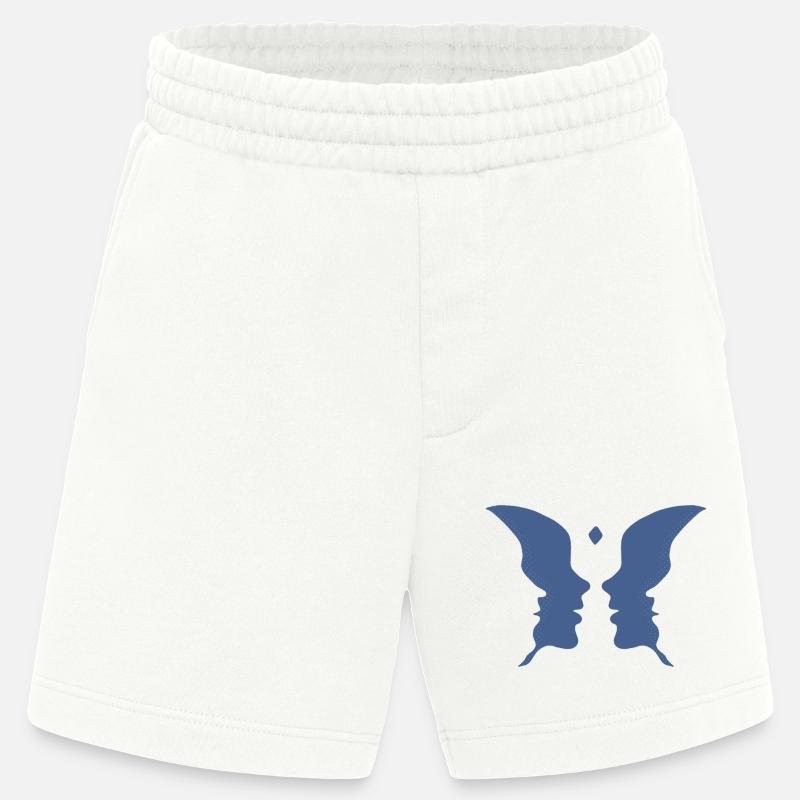 Küssende Gesichter oder ein Schmetterling - Heavyweight Shorts - made by SPREAD  - OFF WHITE