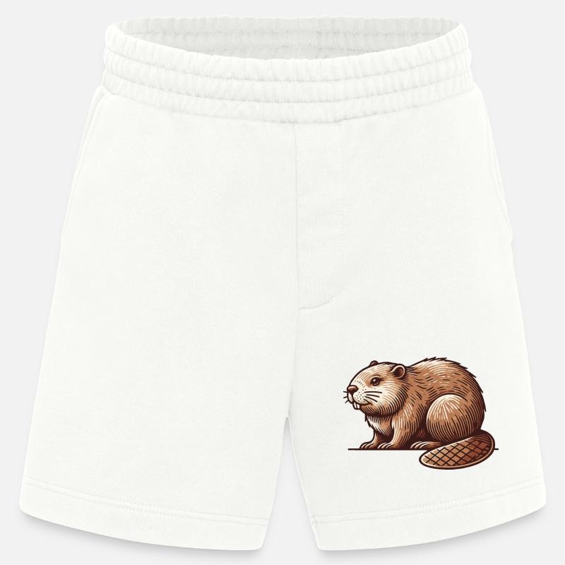 Castor - Short bio épais fabriqué en UE - OFF WHITE