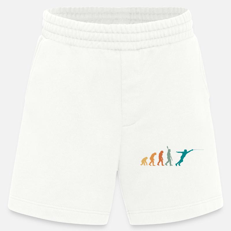 Evolution Escrime Retro - Short bio épais fabriqué en UE - OFF WHITE