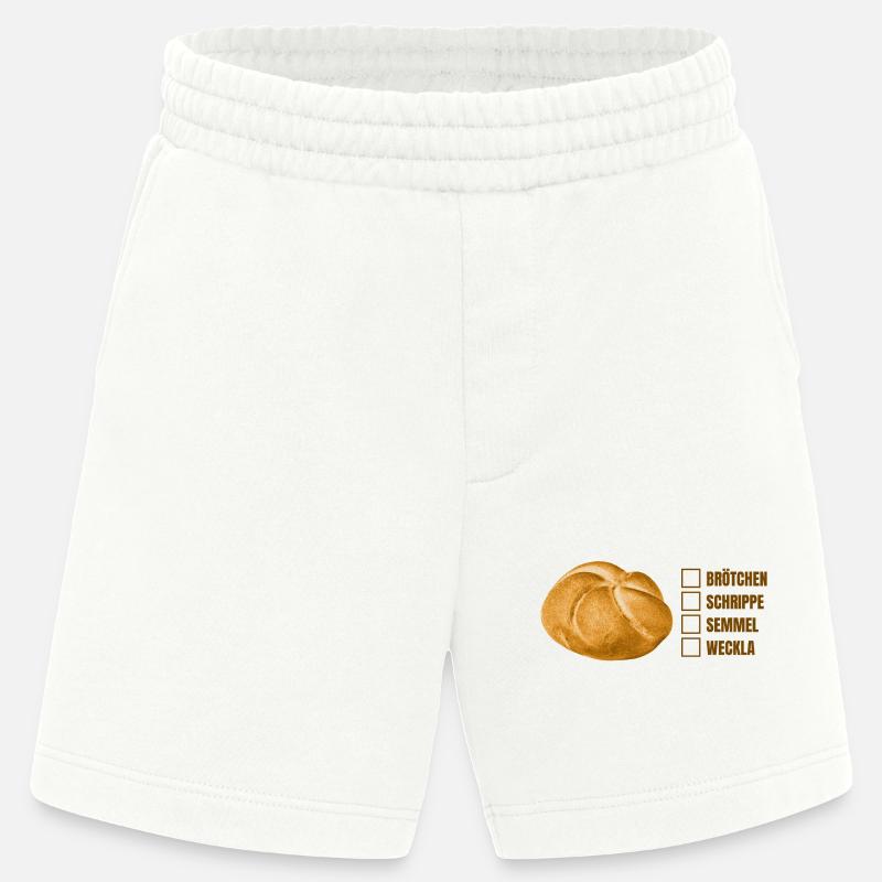 Brötchen oder Semmel? – Lustiges Dialekt-Design - Heavyweight Shorts - made by SPREAD  - OFF WHITE