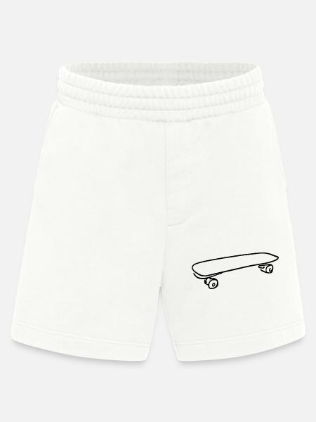 Skateboard Drawing - Heavyweight Shorts - made by SPREAD  - OFF WHITE