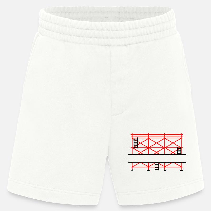 Bannière d’échafaudage pour constructeur d’échafaudages - Short bio épais fabriqué en UE - OFF WHITE