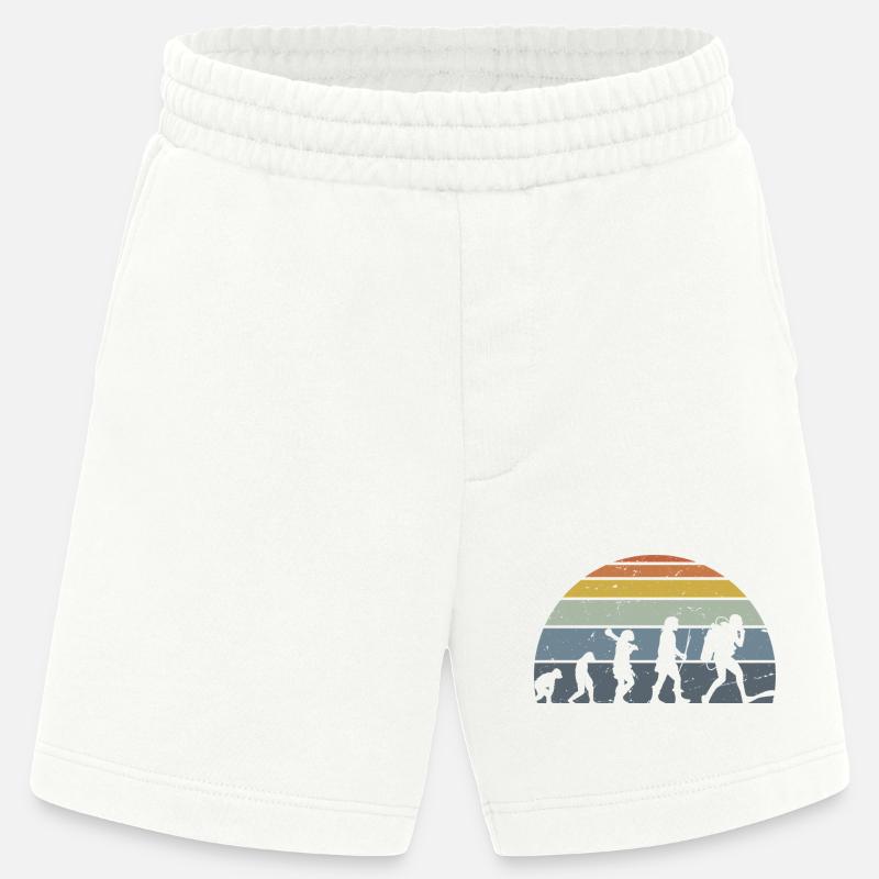Die Evolution des Silhouettendesigns der Menschheit - Heavyweight Shorts - made by SPREAD  - OFF WHITE