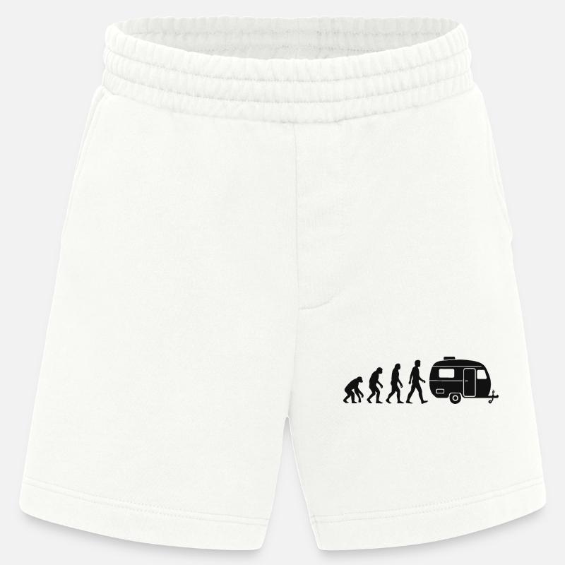Evolution Caravan Camper - Heavyweight Shorts - made by SPREAD  - OFF WHITE