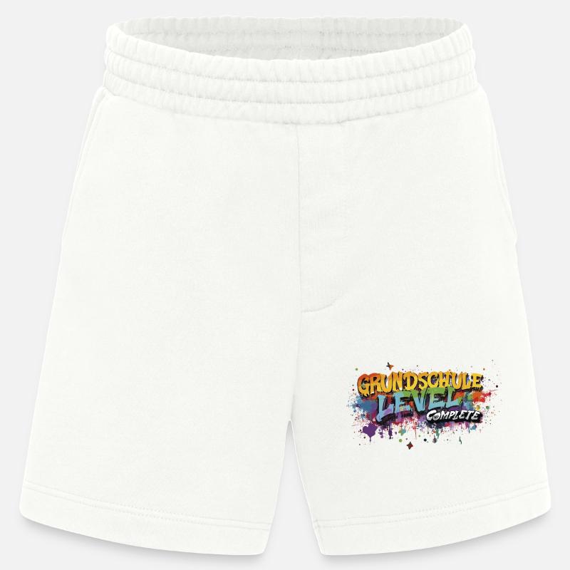 Grundschule Level Complete Graffiti Abschlussshirt - Heavyweight Shorts - made by SPREAD  - OFF WHITE