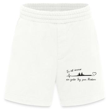 Ruder Spruch-Es ist immer ein guter Tag zum rudern - Heavyweight Shorts - made by SPREAD  - OFF WHITE - Vorne