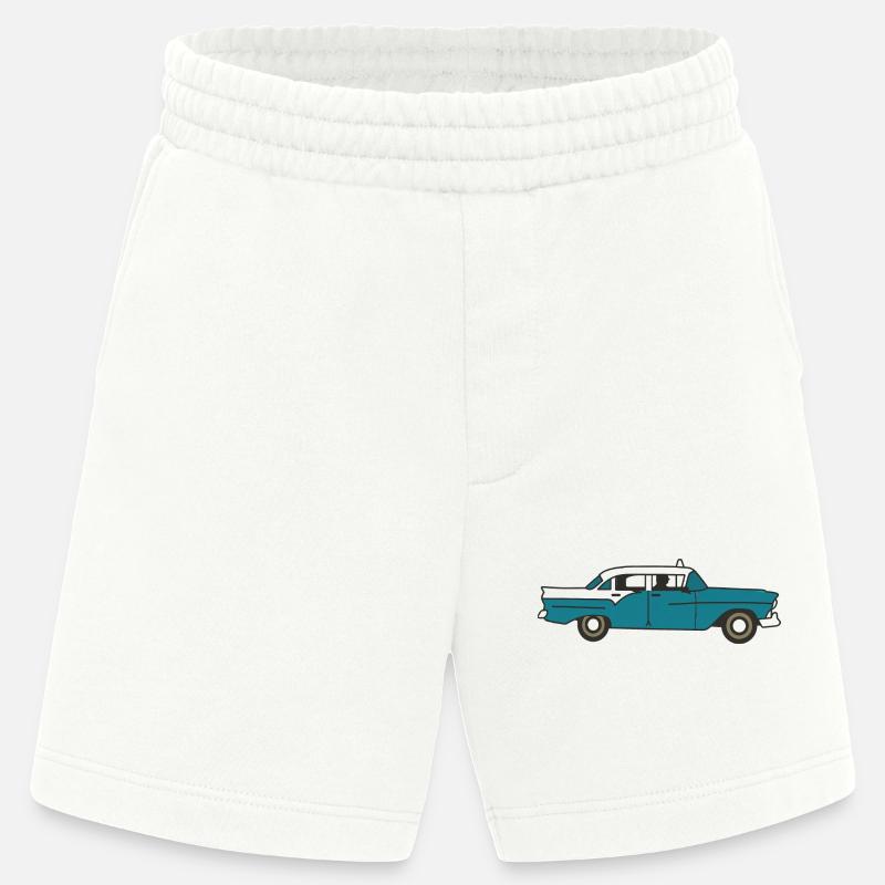 Kubanisches Oldtimer-Auto - Heavyweight Shorts - made by SPREAD  - OFF WHITE