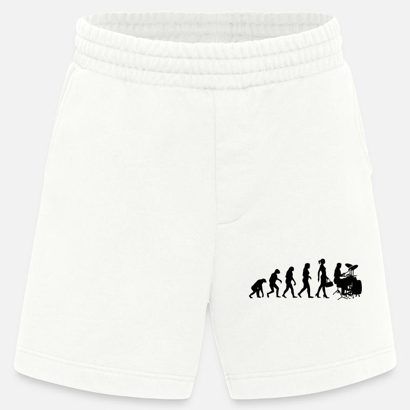 Evolution Schlagzeugerin Percussion Drummer - Heavyweight Shorts - made by SPREAD  - OFF WHITE