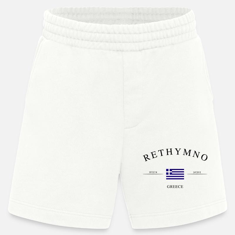 Rethymno Kreta – Urlaub Souvenir & Geschenk - Heavyweight Shorts - made by SPREAD  - OFF WHITE