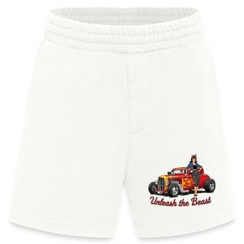 Rostiges Hot Rod mit Weiblicher Begleitung - Heavyweight Shorts - made by SPREAD  - OFF WHITE - Vorne