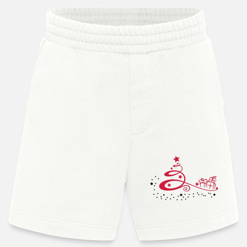 Weihnachtsbaum mit Sternen und Geschenken - Heavyweight Shorts - made by SPREAD  - OFF WHITE