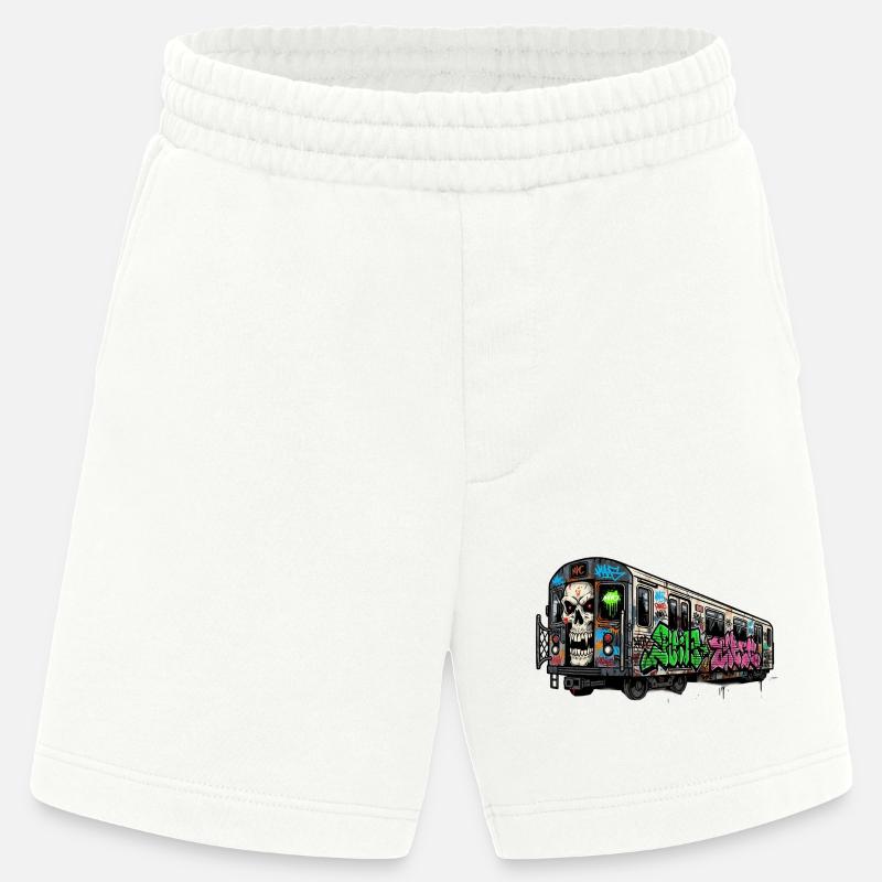 Graffitis sur le trafic du métro - Short bio épais fabriqué en UE - OFF WHITE