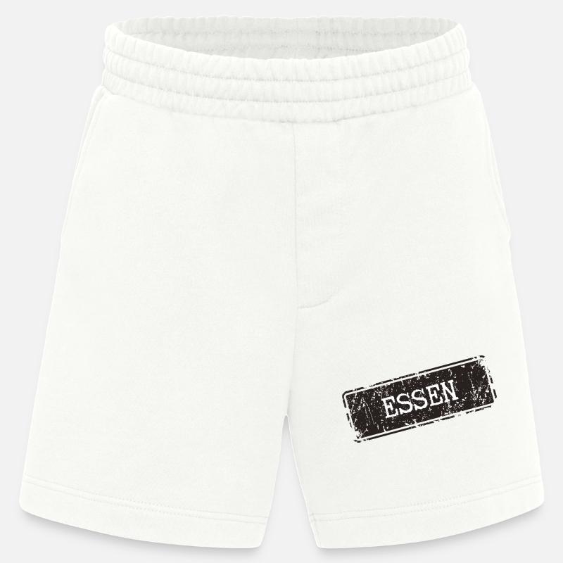 Essen Küchenmotif mit rustikaler Note - Heavyweight Shorts - made by SPREAD  - OFF WHITE