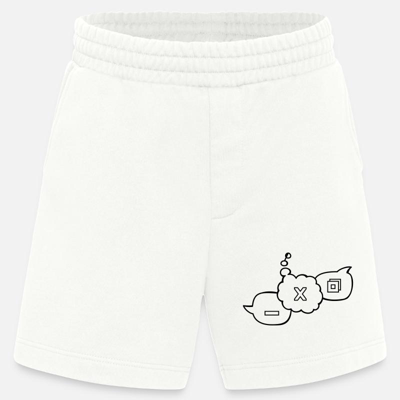 Computer speech bubbles - Heavyweight Shorts - made by SPREAD  - OFF WHITE
