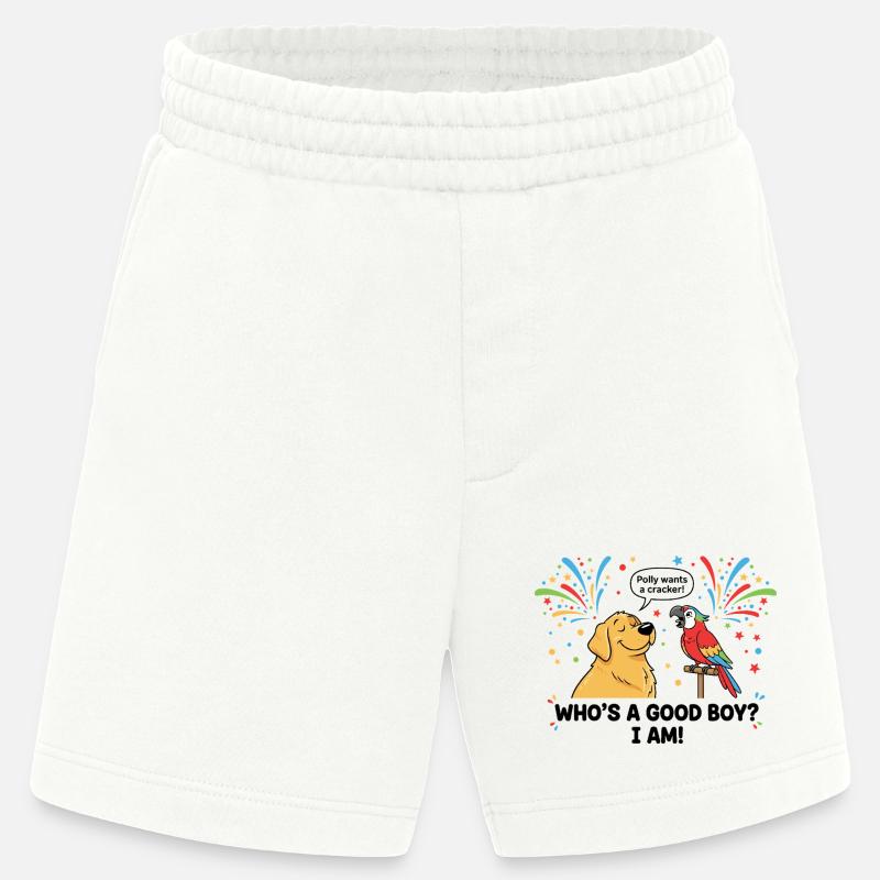 Wer ist ein braver Junge ? - Heavyweight Shorts - made by SPREAD  - OFF WHITE