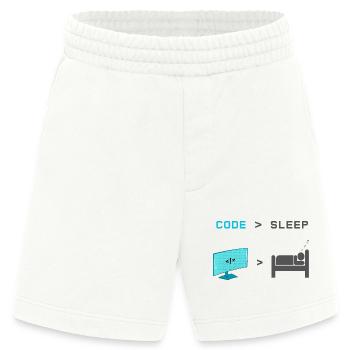 Code vs Sleep: Coder im Schlafmodus - Heavyweight Shorts - made by SPREAD  - OFF WHITE - Vorne
